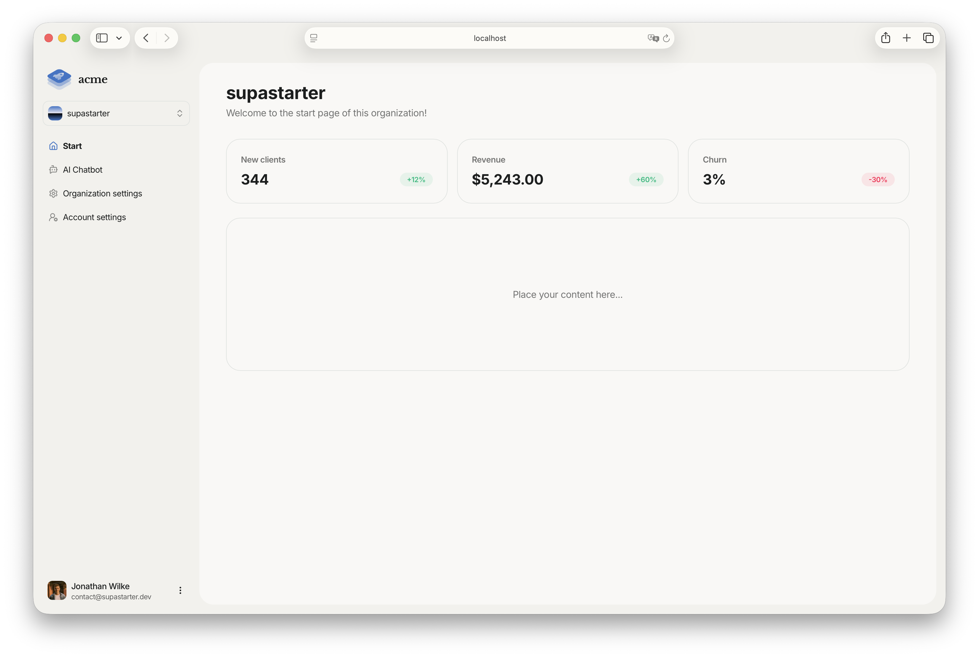 Our application